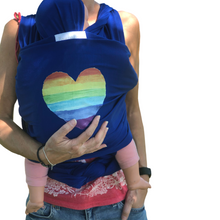PERSONALISED Baby Sling - PRINTED RAINBOW HEART